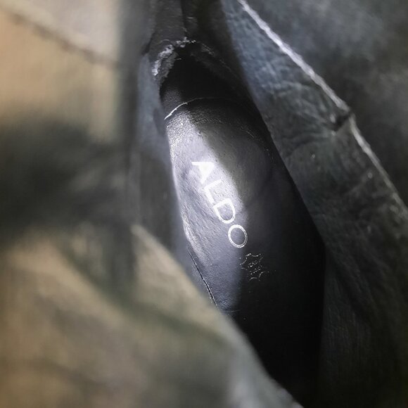 Y2K Aldo Black Leather Booties Ankle Boots Size 6 Pointed Toe Stiletto EUR 36 - Picture 16 of 16